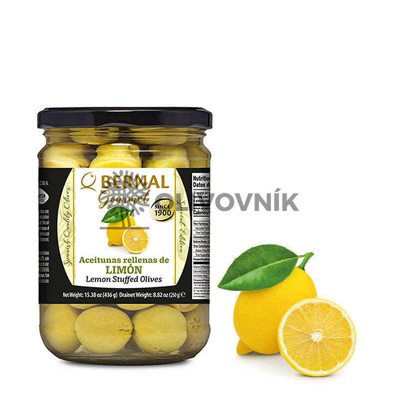 Bernal Gourmet olivy - plnené citrónom (250g)