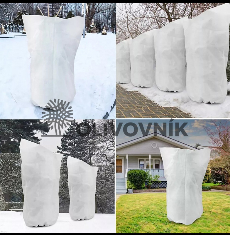 Zimovanie rastlín - textilný vak proti vetru, snehu, mrazu