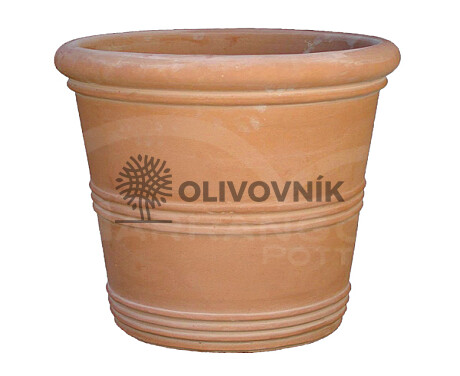 Terakota - kvetináč - Pot with Rings - Taliansko