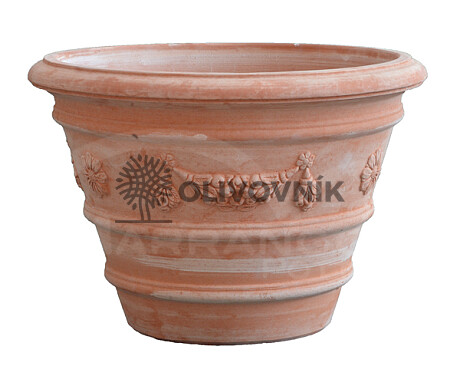 Terakota - kvetináč - Garland Tuscan Rolled Rim - Taliansko