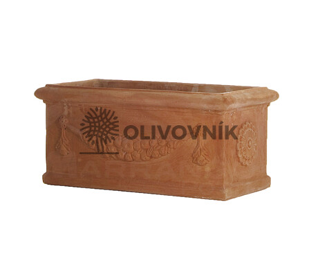 Terakota - kvetináč - GARLAND RECTANGLE - Taliansko