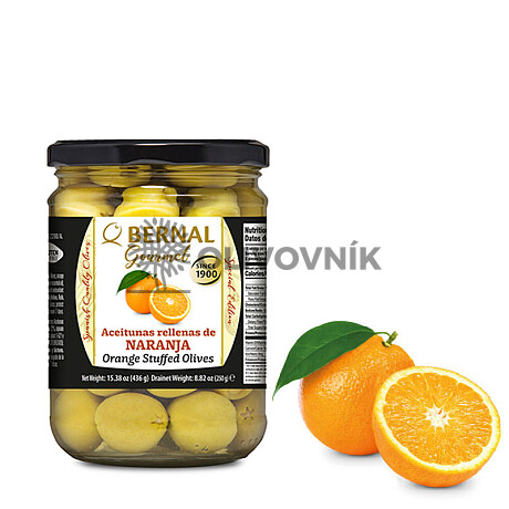 Bernal Gourmet olivy - plněné pomerančem (250g)