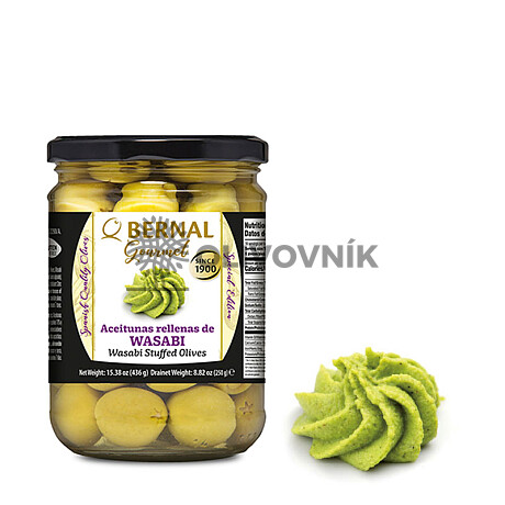 Bernal Gourmat olivy - plnené wasabi (250g)