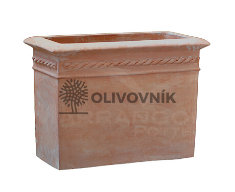 Terakota - kvetináč - DECORATED RECTANGLE - Taliansko
